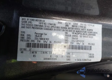 2018 Ford Focus St from USA, damaged, VIN 1FADP3L92JL289588